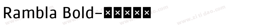 Rambla Bold字体转换